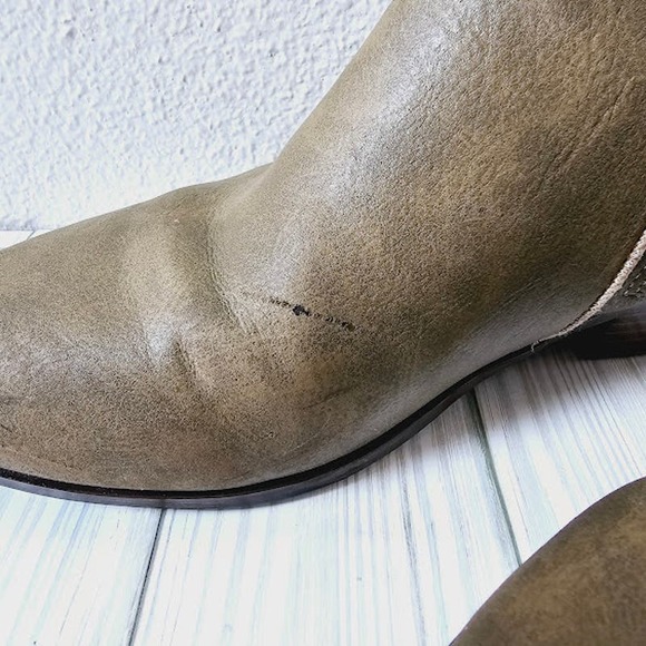 Sam Edelman Green Gray Ankle Booties- Girl's Size 4 - Picture 3 of 7